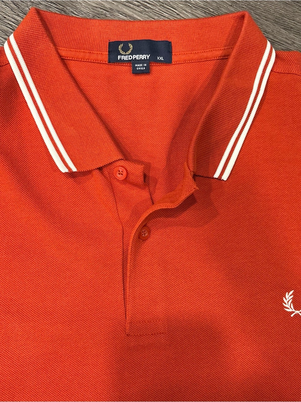 Fred Perry Orange Polo Shirt, Men’s XXL